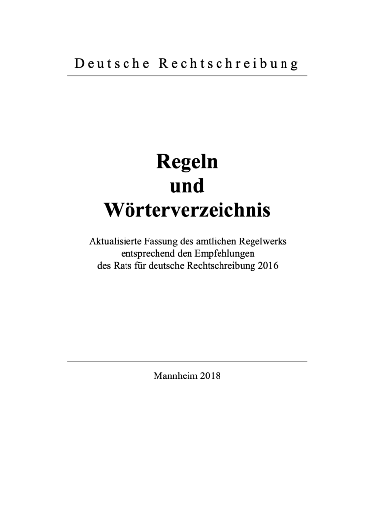 Korrekturlesen Amtliches Regelwerk deutscher Rechtschreibrat